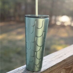 STARBUCKS-Insulated Mermaid Scale Tumbler - Metallic Teal